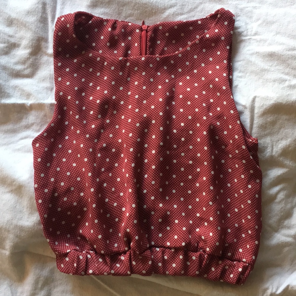Polka dot crop top